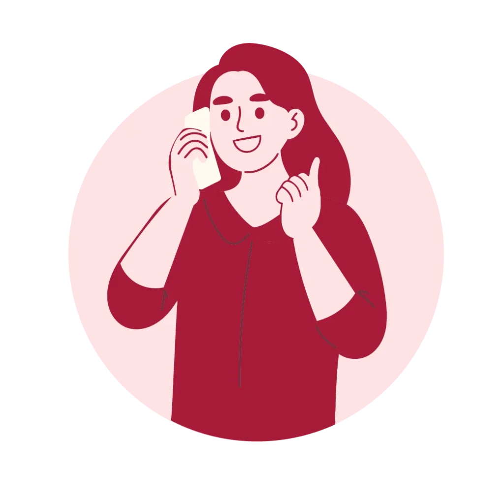 ILLUSTRATION D'UNE FEMME QUI EST AU TÉLÉPHONE