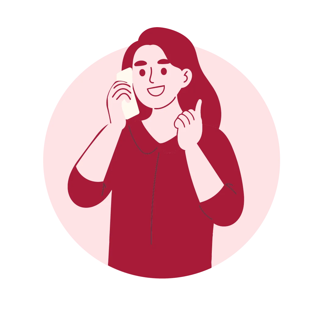 ILLUSTRATION D'UNE FEMME QUI EST AU TÉLÉPHONE